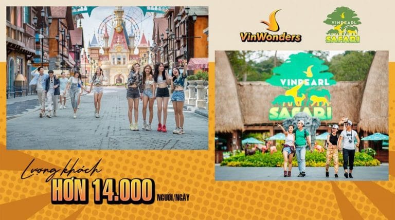 Lượng khách du lịch tại VinWonders Va Vinpearl Safari