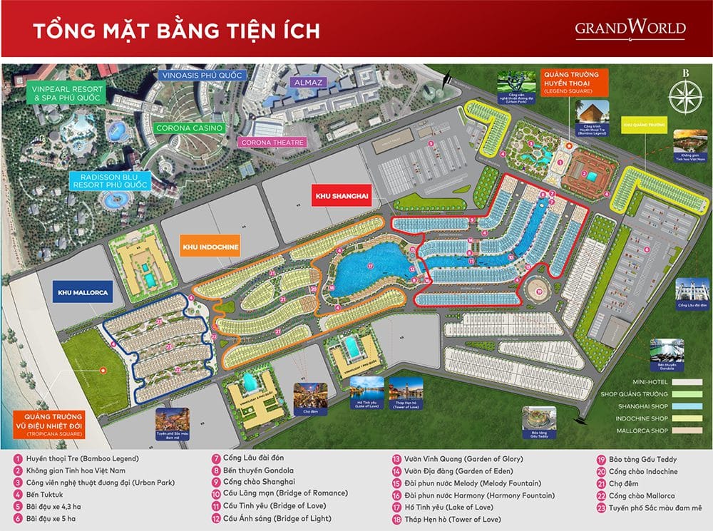 Tổng Thể Mặt Bằng The 5Way Grand World Phú Quốc