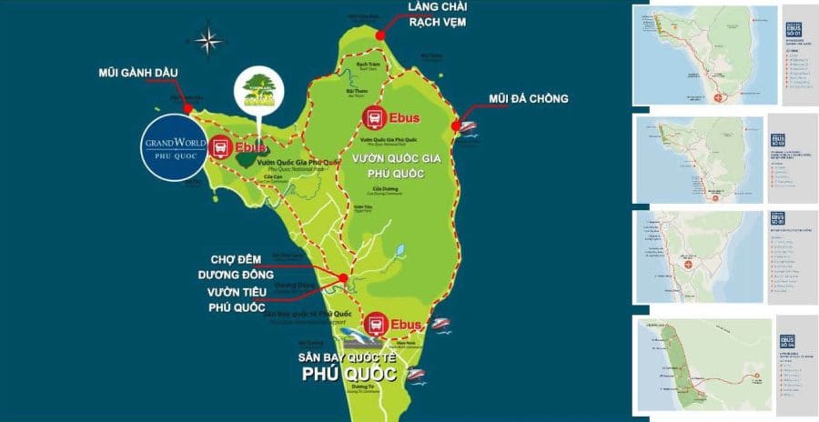 Vị Trí Condotel The 5Way Grand World Phú Quốc