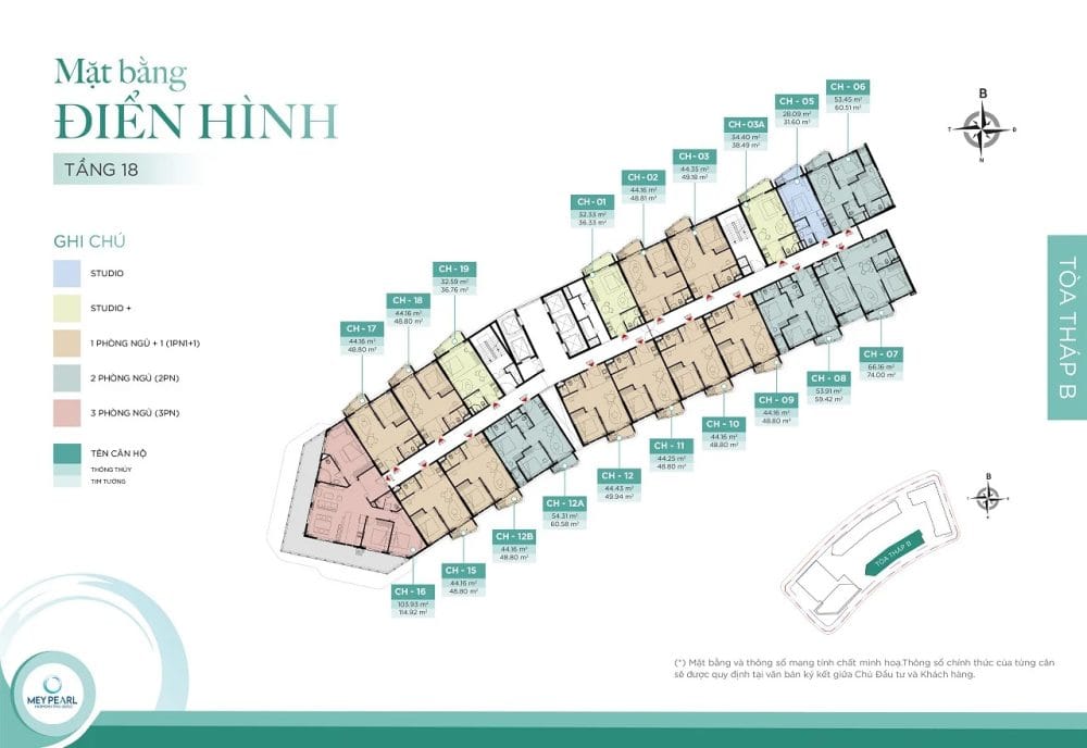 Layout Mặt Bằng Tầng dự án Meypearl Harmony Phú Quốc