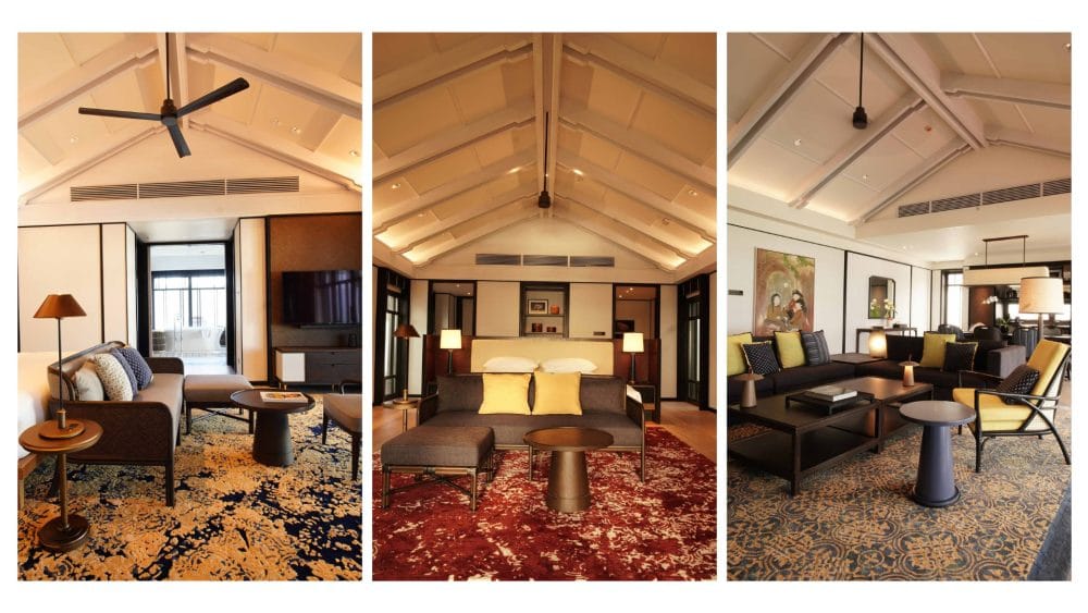 Từ trên xuống dưới, từ trái qua phải: nhà hàng Wok & Steam, Bistro, Oven Grill và Jetty